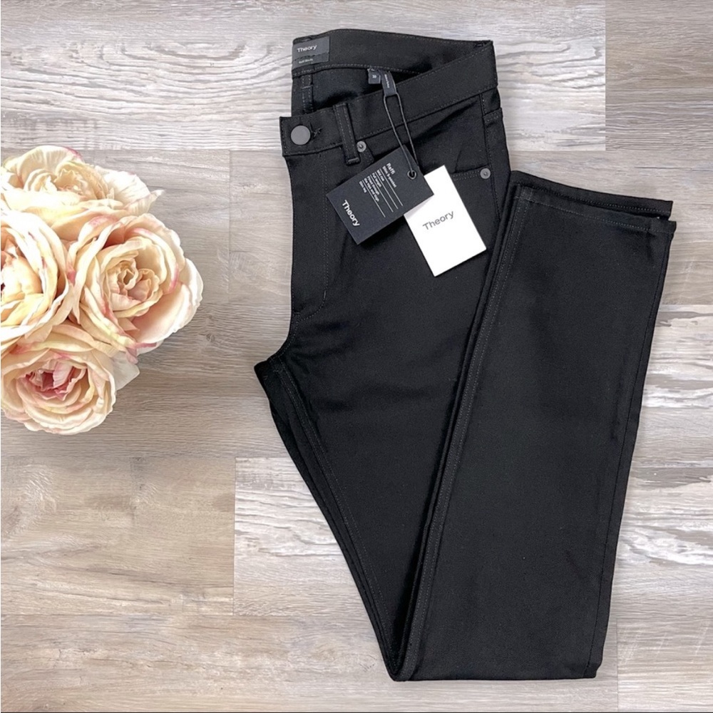 THEORY Raffi Je Z Quintus Denim in Black Slim Fit NWT 28